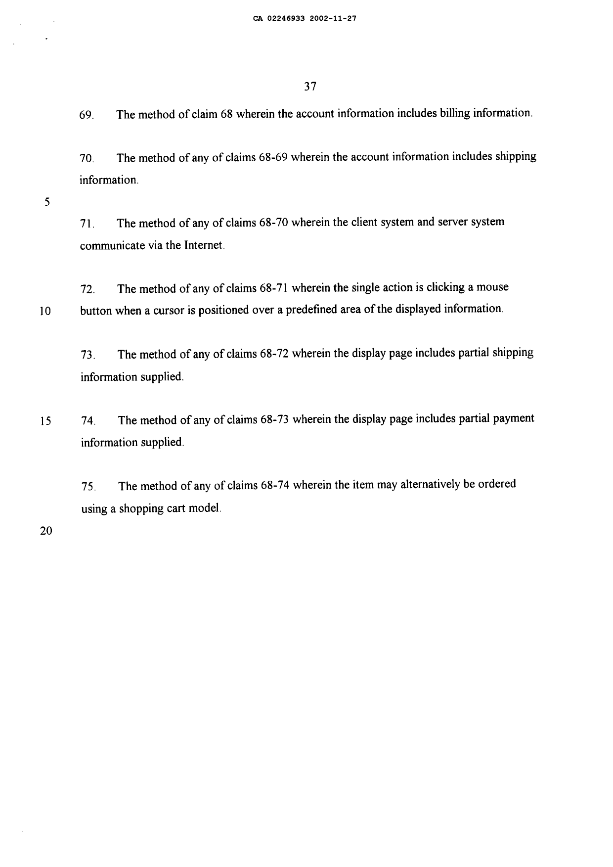 Canadian Patent Document 2246933. Prosecution-Amendment 20011227. Image 13 of 13