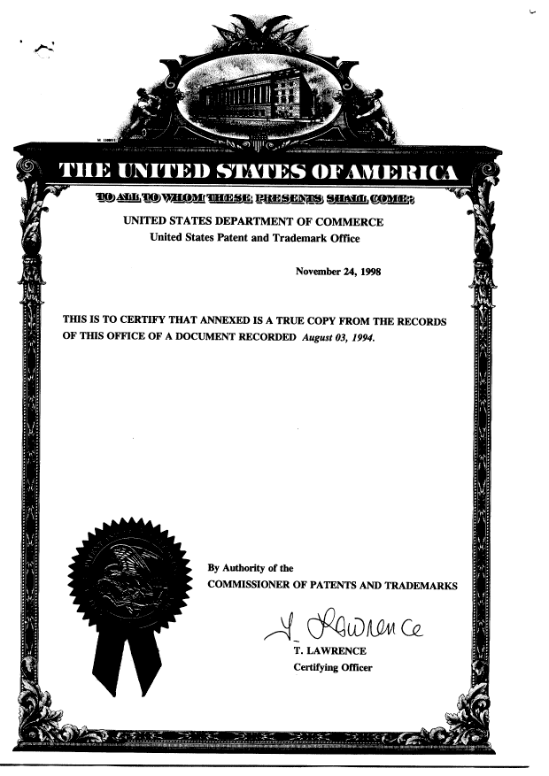 Document de brevet canadien 2247128. Cession 19990607. Image 2 de 9