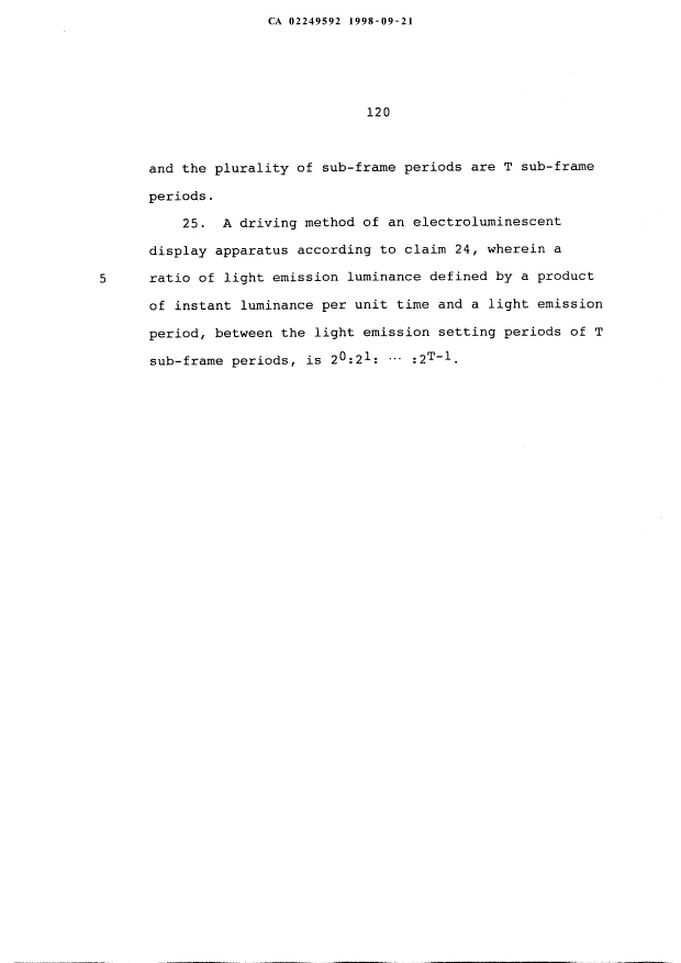 Document de brevet canadien 2249592. Revendications 19980921. Image 9 de 9