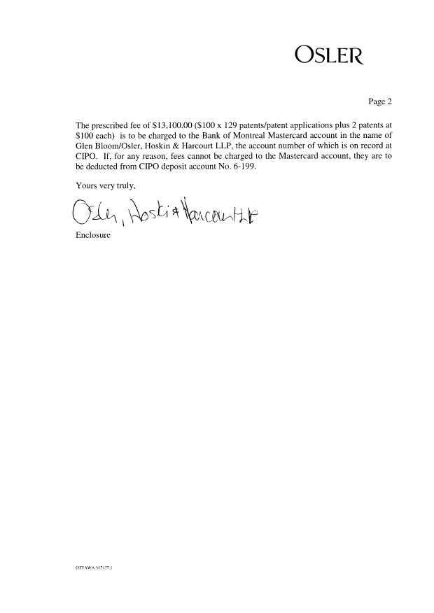 Document de brevet canadien 2252788. Cession 20050711. Image 2 de 70