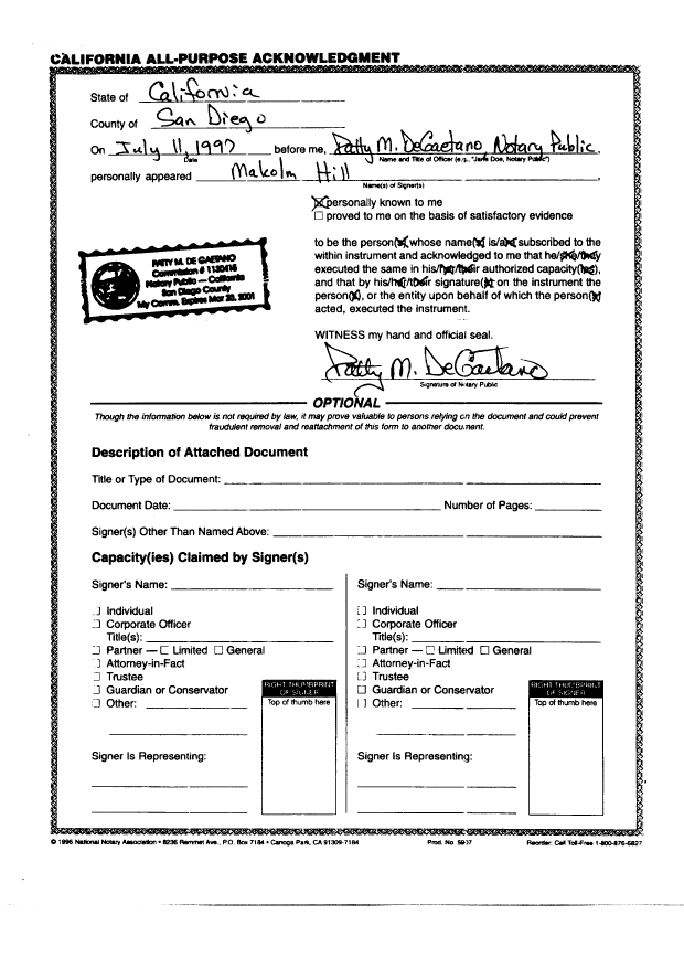 Document de brevet canadien 2252814. Cession 19981028. Image 13 de 13