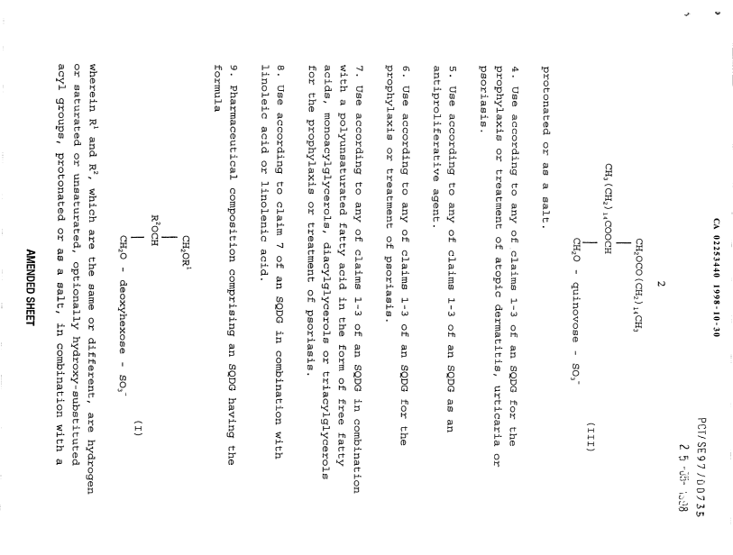 Document de brevet canadien 2253440. Revendications 19981030. Image 2 de 4