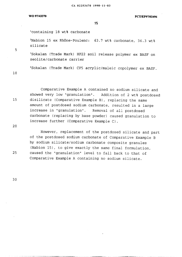 Document de brevet canadien 2253470. Description 19981103. Image 15 de 15