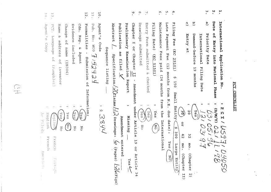 Document de brevet canadien 2253578. PCT 19981102. Image 1 de 6