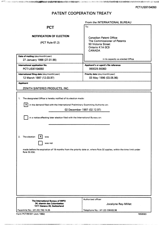 Document de brevet canadien 2253578. PCT 19981102. Image 2 de 6