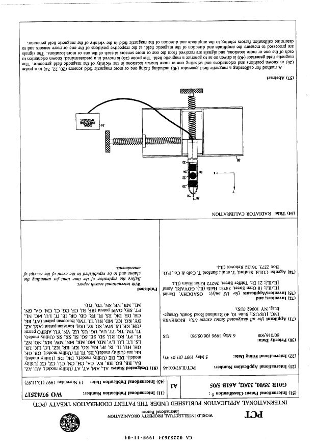 Document de brevet canadien 2253634. Abrégé 19981104. Image 1 de 1