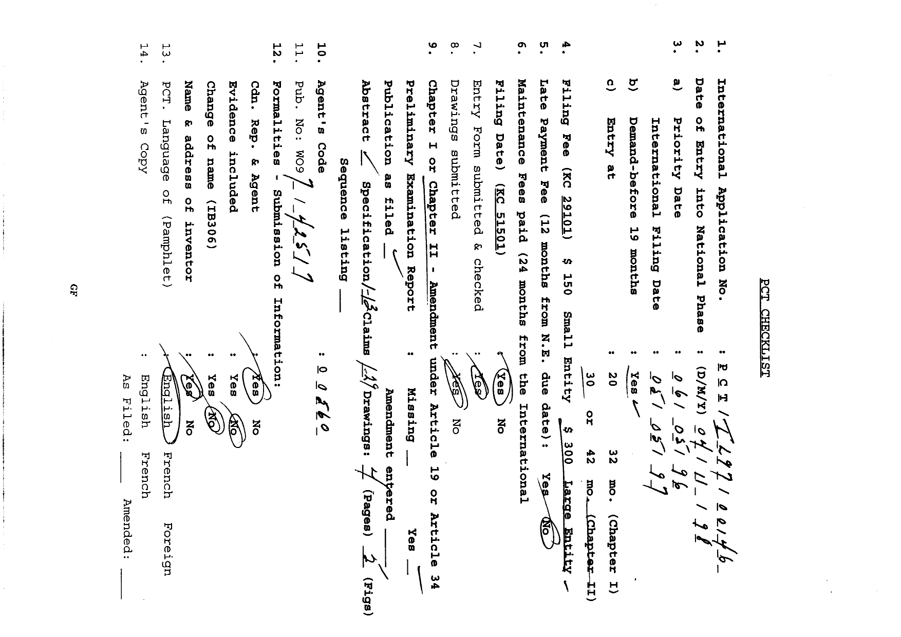Document de brevet canadien 2253634. PCT 19981104. Image 1 de 11