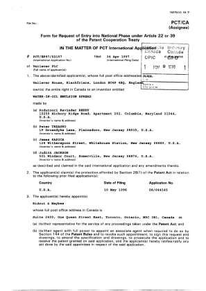 Canadian Patent Document 2253854. Assignment 19981109. Image 2 of 3