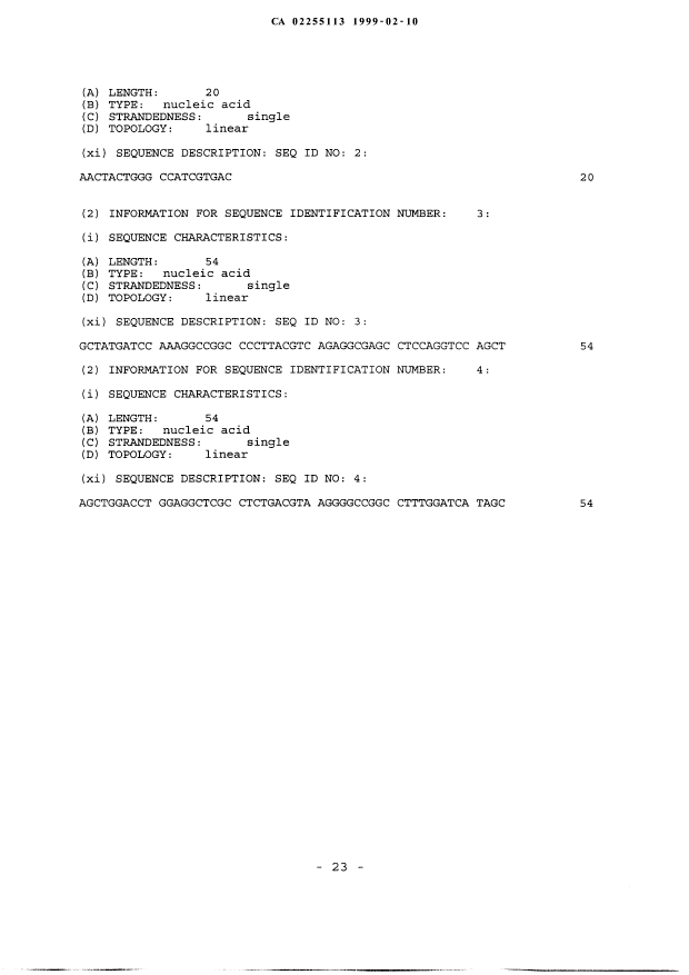 Canadian Patent Document 2255113. Description 19990210. Image 23 of 23