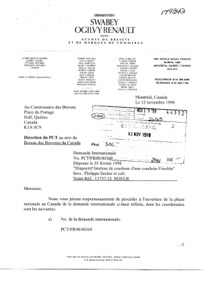 Document de brevet canadien 2255119. Cession 19981112. Image 1 de 6