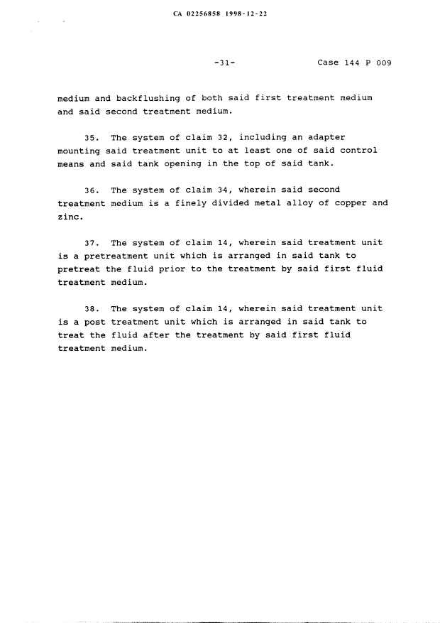 Document de brevet canadien 2256858. Revendications 19981222. Image 7 de 7