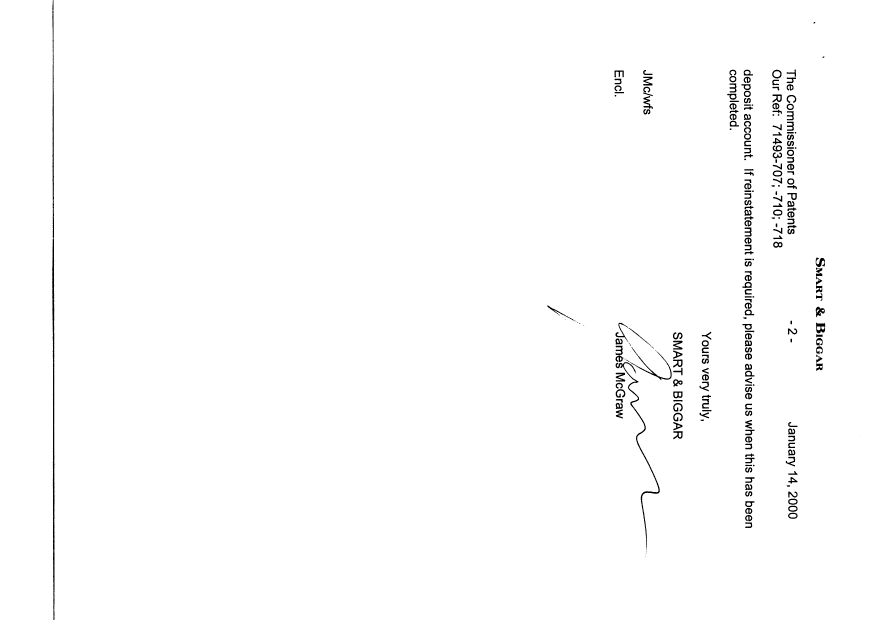 Canadian Patent Document 2256898. Correspondence 19991214. Image 2 of 3