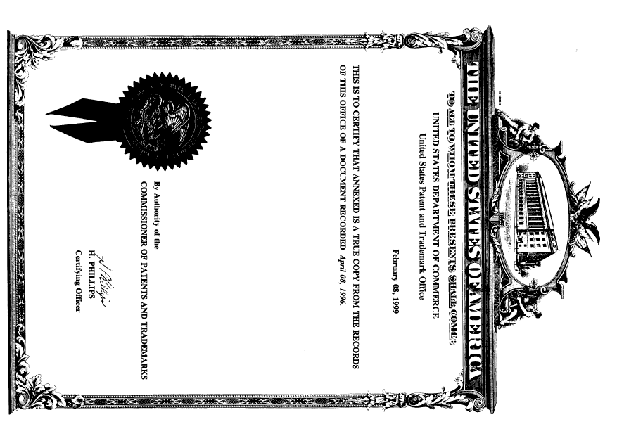 Document de brevet canadien 2257417. Cession 19991202. Image 2 de 17