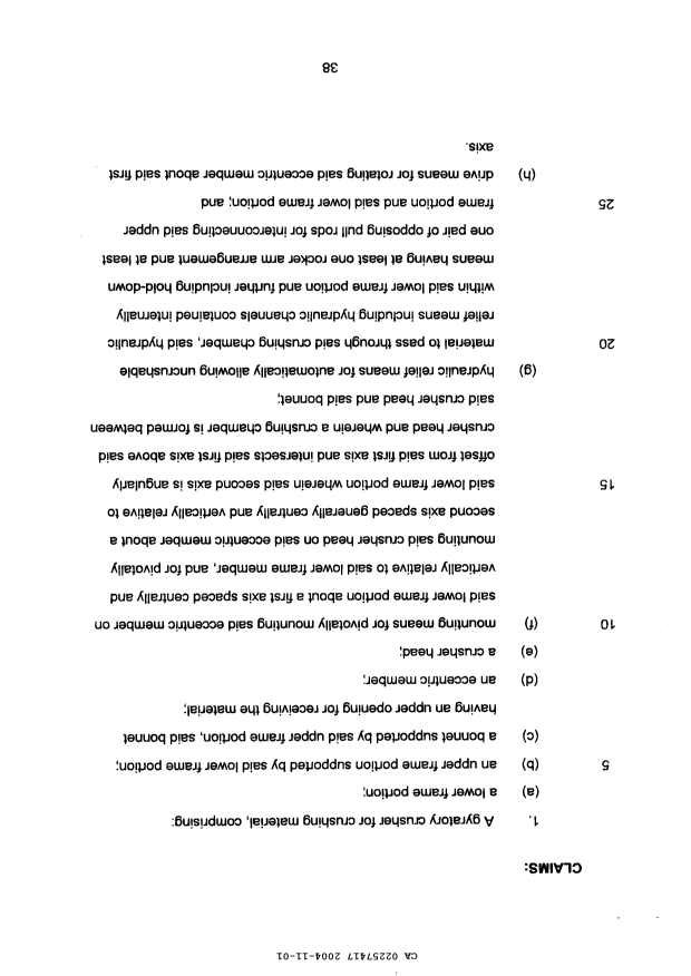 Document de brevet canadien 2257417. Revendications 20041101. Image 1 de 7