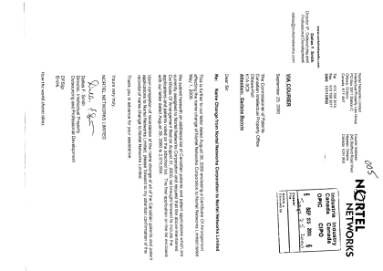Canadian Patent Document 2257967. Assignment 20000925. Image 1 of 29