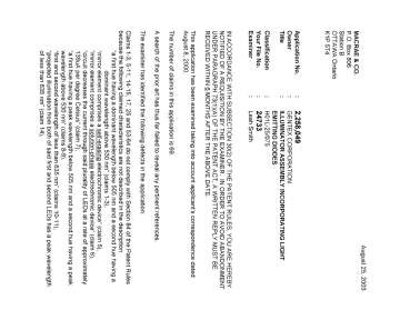 Canadian Patent Document 2258049. Prosecution-Amendment 20030825. Image 1 of 2