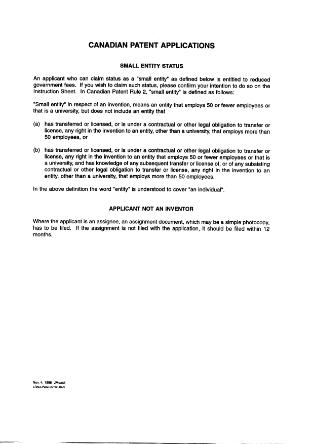 Document de brevet canadien 2258729. Cession 19990114. Image 3 de 3