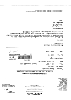 Canadian Patent Document 2259544. Fees 20031201. Image 1 of 1