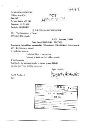 Document de brevet canadien 2259632. Cession 19981217. Image 1 de 10
