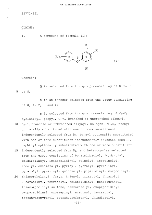 Canadian Patent Document 2262796. Prosecution-Amendment 20051208. Image 3 of 40