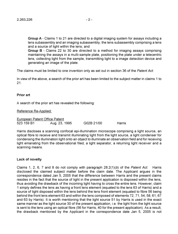 Document de brevet canadien 2263226. Poursuite-Amendment 20050302. Image 2 de 3