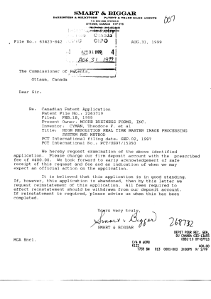 Document de brevet canadien 2263719. Poursuite-Amendment 19990831. Image 1 de 1