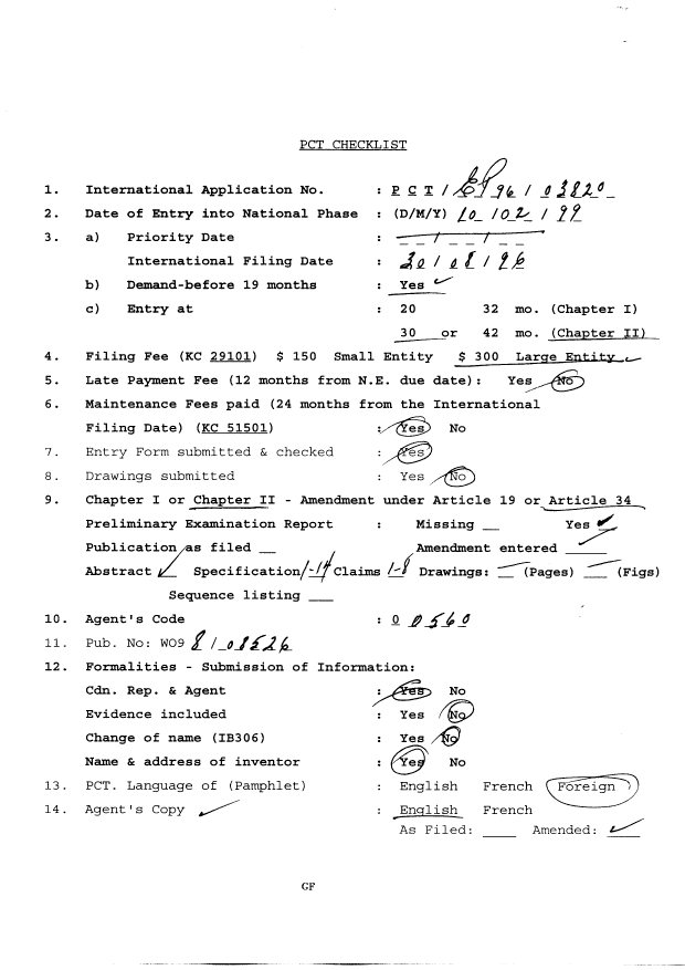 Document de brevet canadien 2263757. PCT 19990210. Image 1 de 14