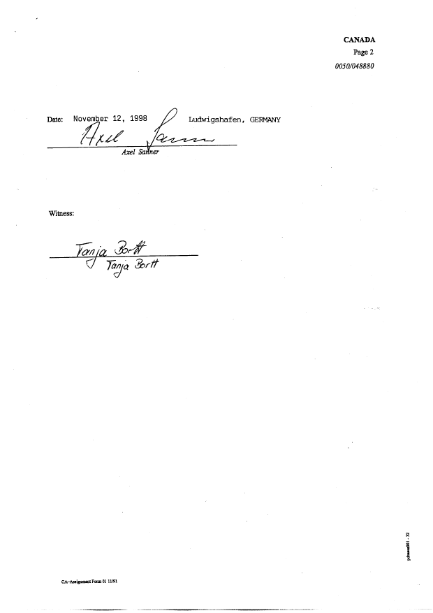 Document de brevet canadien 2264287. Cession 19990322. Image 4 de 4