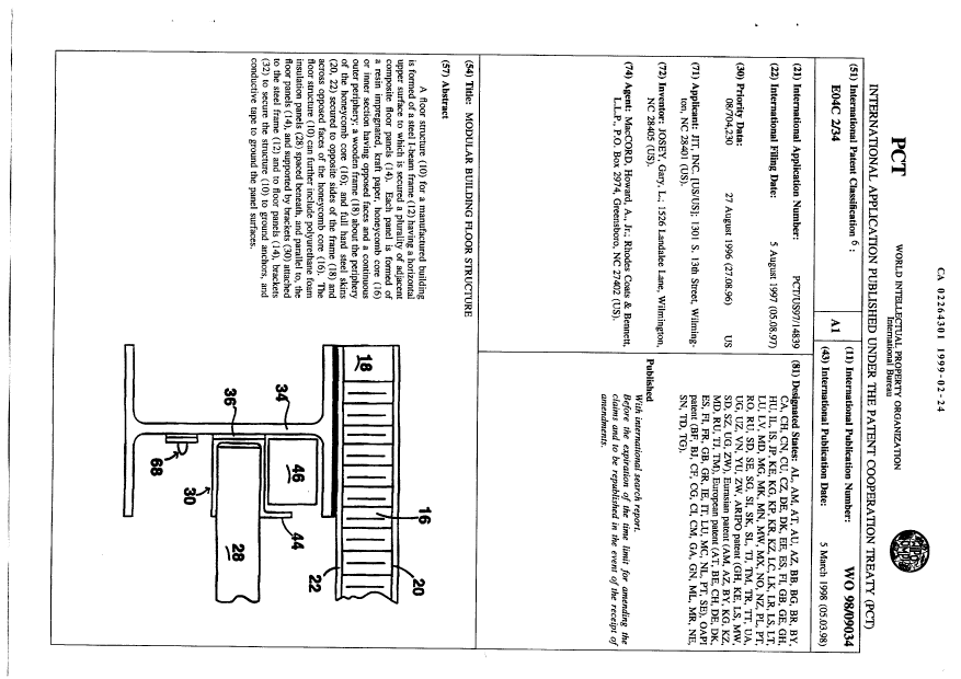 Document de brevet canadien 2264301. Abrégé 19990224. Image 1 de 1