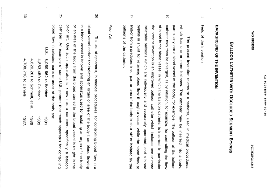 Document de brevet canadien 2264559. Description 19990226. Image 1 de 9