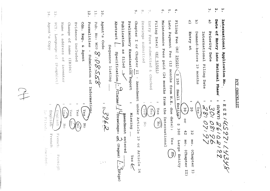 Document de brevet canadien 2264559. PCT 19990226. Image 1 de 7