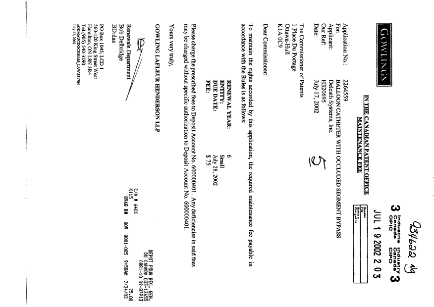 Document de brevet canadien 2264559. Taxes 20020719. Image 1 de 1