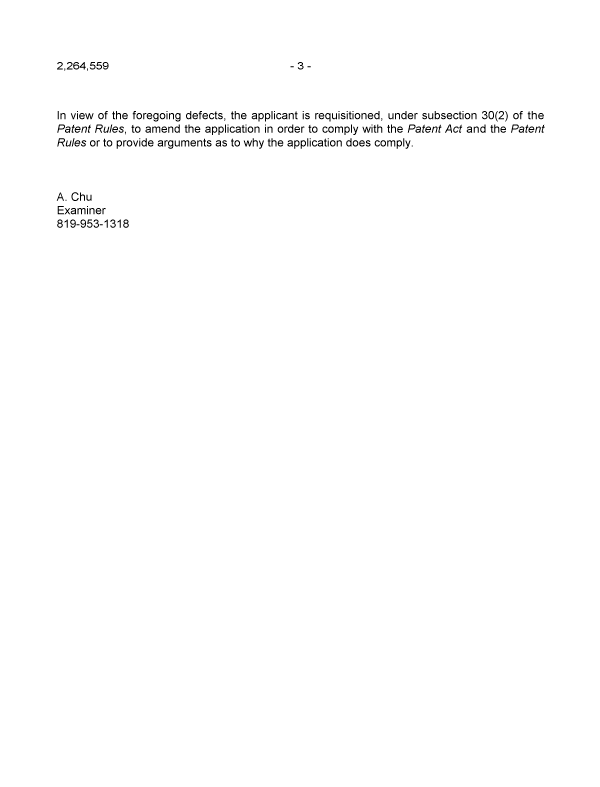 Document de brevet canadien 2264559. Poursuite-Amendment 20070501. Image 3 de 3