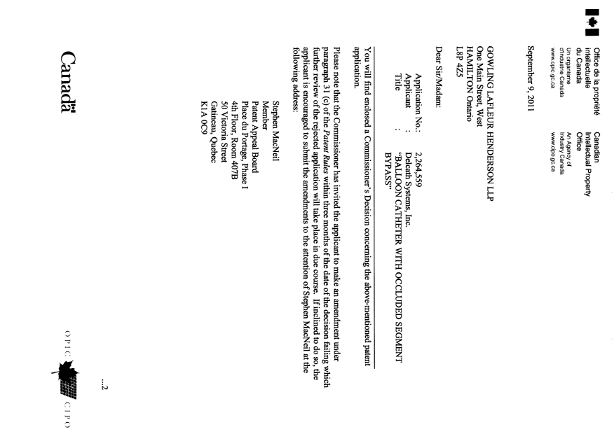 Document de brevet canadien 2264559. Poursuite-Amendment 20110909. Image 1 de 26
