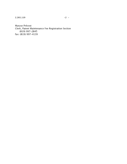 Canadian Patent Document 2265119. Correspondence 20010423. Image 2 of 2
