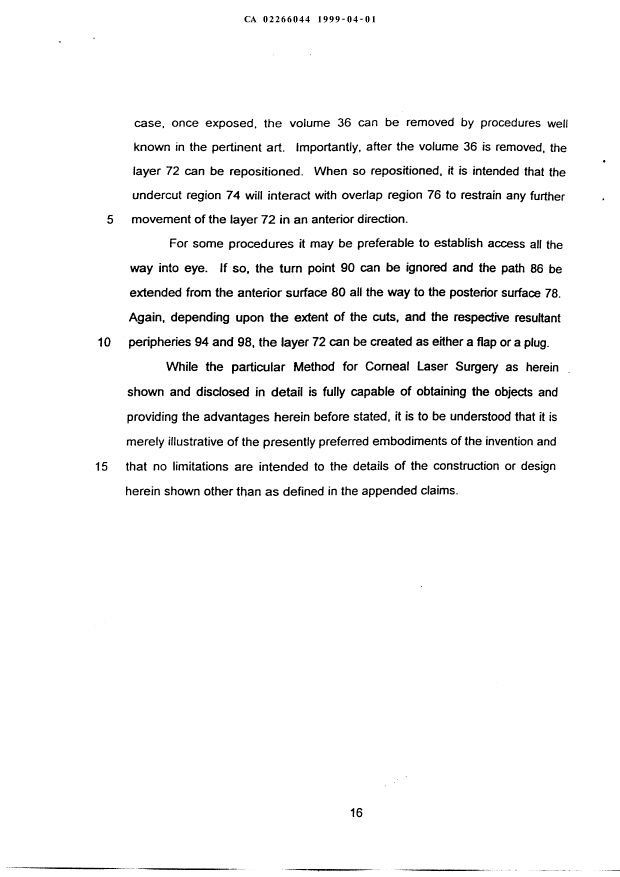 Document de brevet canadien 2266044. Description 20030207. Image 16 de 16