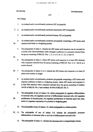 Document de brevet canadien 2266429. Revendications 19990917. Image 1 de 8