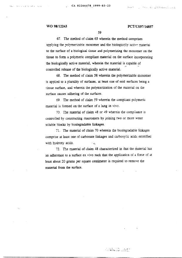 Document de brevet canadien 2266478. Revendications 19990323. Image 10 de 10