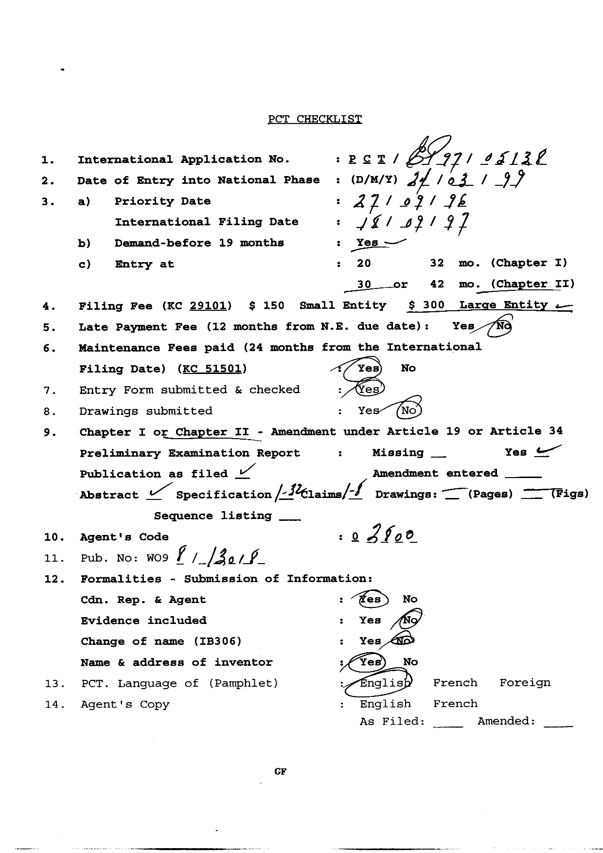 Document de brevet canadien 2266925. PCT 19990324. Image 1 de 8