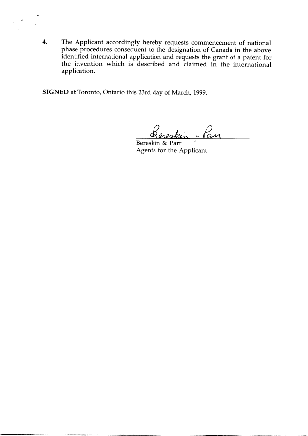 Document de brevet canadien 2266927. Cession 19990324. Image 3 de 3