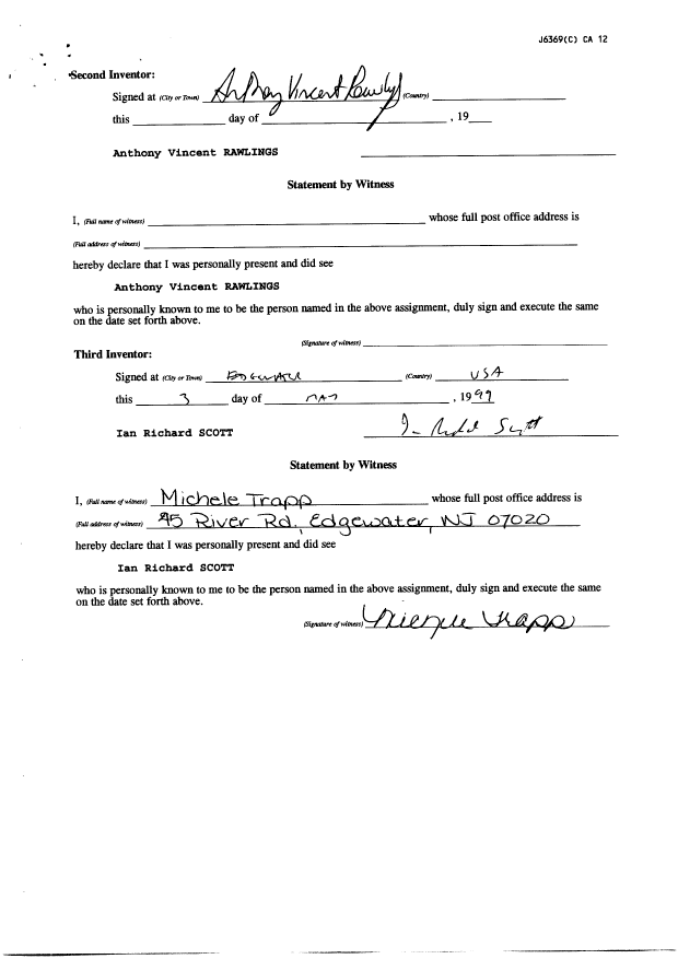 Document de brevet canadien 2266927. Cession 19990720. Image 3 de 3