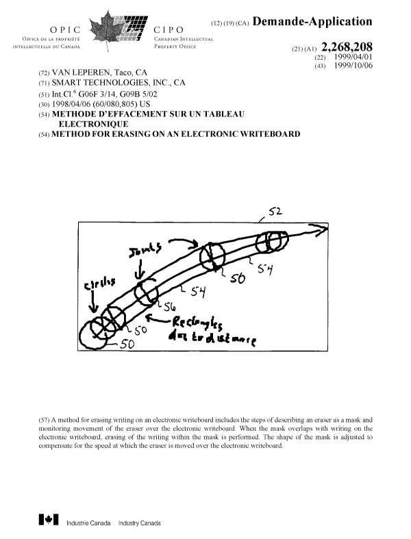 Canadian Patent Document 2268208. Cover Page 19991001. Image 1 of 1