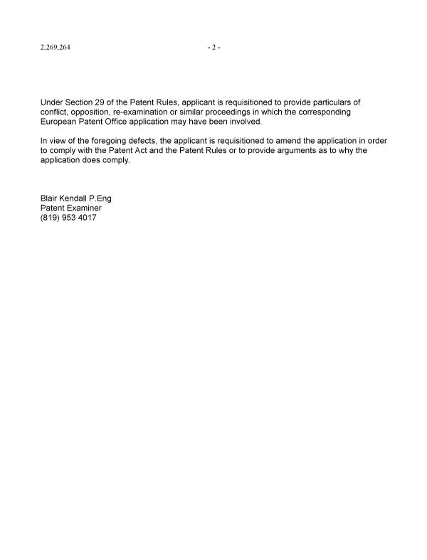 Document de brevet canadien 2269264. Poursuite-Amendment 20030923. Image 2 de 2