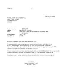 Canadian Patent Document 2269373. Correspondence 20030219. Image 1 of 1