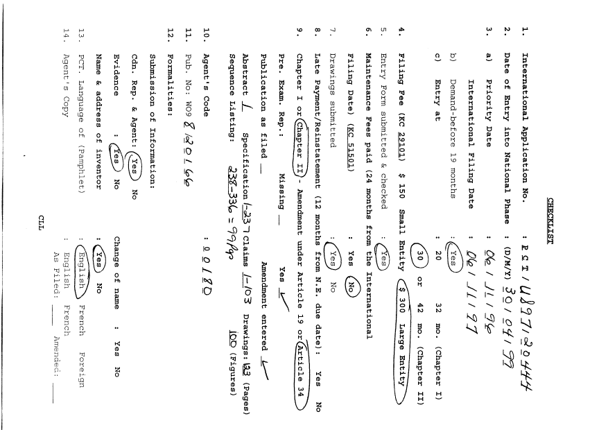 Document de brevet canadien 2270132. PCT 19990430. Image 1 de 53