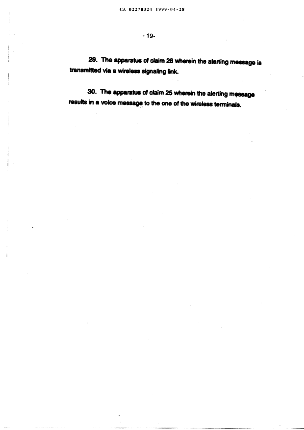 Document de brevet canadien 2270324. Revendications 19990428. Image 7 de 7