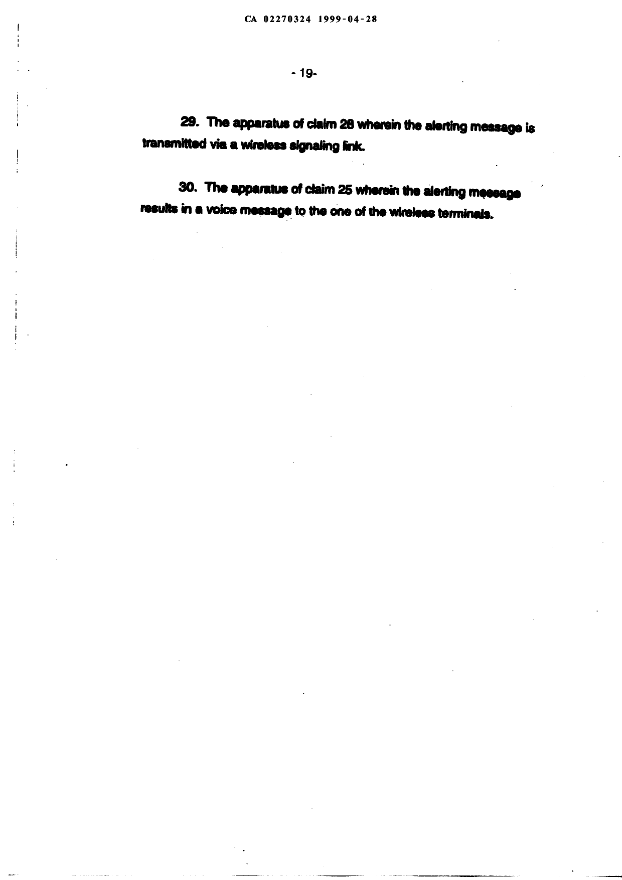 Canadian Patent Document 2270324. Claims 19990428. Image 7 of 7