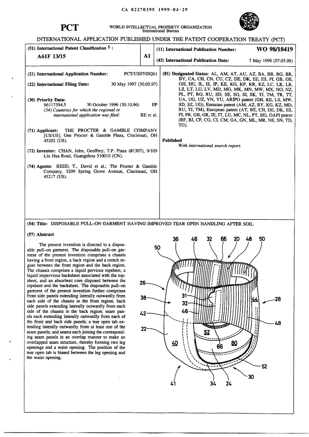 Canadian Patent Document 2270395. Abstract 20021023. Image 1 of 1