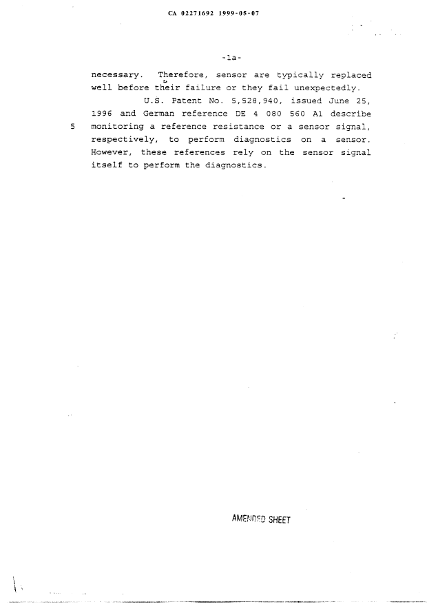 Document de brevet canadien 2271692. Description 19990507. Image 2 de 18