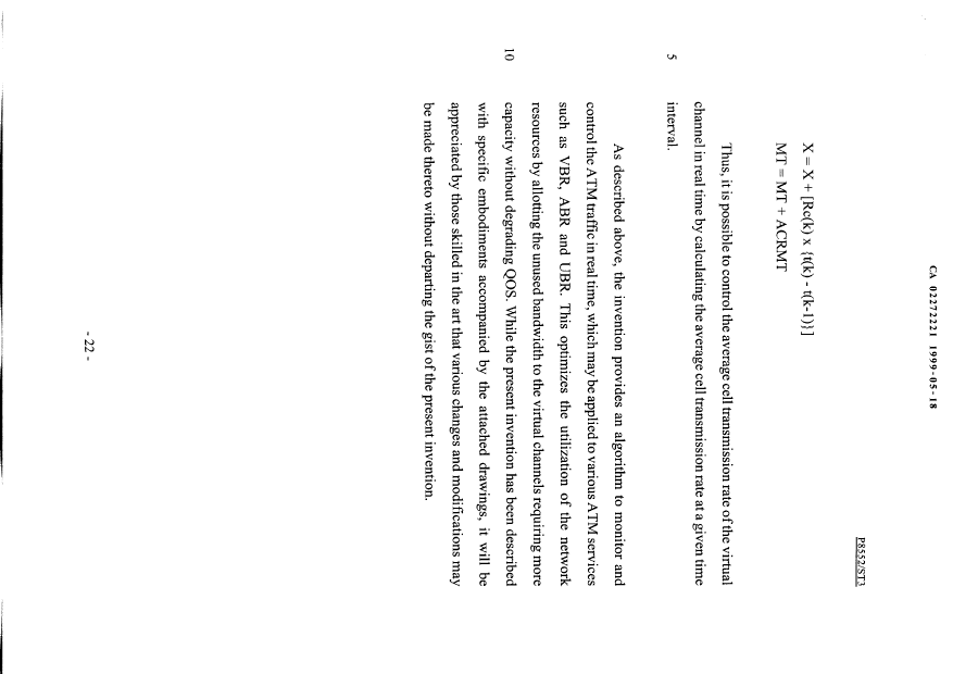 Canadian Patent Document 2272221. Description 19990518. Image 22 of 22